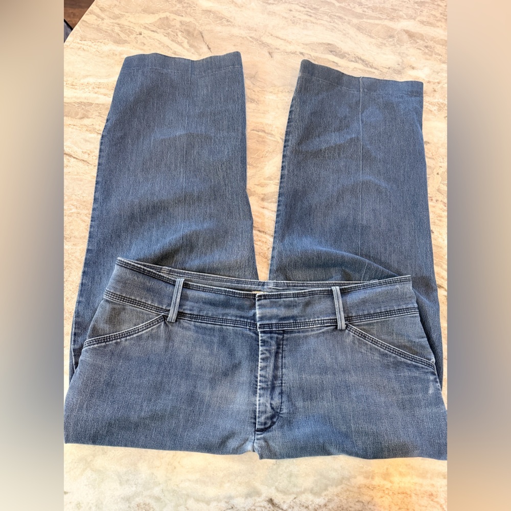 Lee Natural Straight Leg Jeans Women’s 14 Petite Mid-Rise Stretch Denim